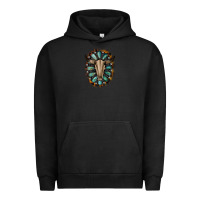 Pigment Black Western Gemstone Bull Skull Urban Hoodie - Bettercallsaul