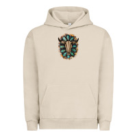 Pigment French Oak Western Gemstone Bull Skull Urban Hoodie - Bettercallsaul