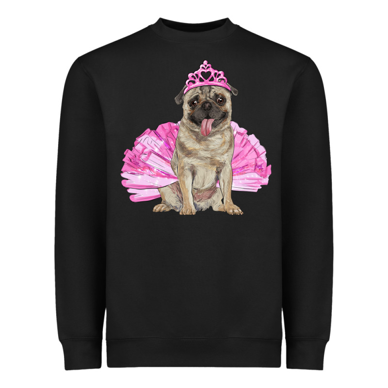Balerina Pug With Tutu Heavyweight Sweatshirt by RanaPortraitStore | Teevron