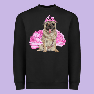 Heavyweight Sweatshirt balerina pug with tutu