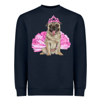 Navy balerina pug with tutu Heavyweight Sweatshirt - RanaPortraitStore