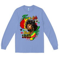 Colony Blue free ish since 1865 Long Sleeve Tee - HRA Design Shop