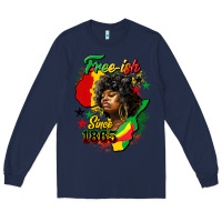 Navy free ish since 1865 Long Sleeve Tee - HRA Design Shop