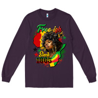 Plum free ish since 1865 Long Sleeve Tee - HRA Design Shop