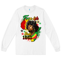 White free ish since 1865 Long Sleeve Tee - HRA Design Shop