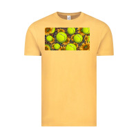 Vintage Mustard tennis ball with sunflower and racket  licence plato Vintage Tee - BarkalooDesign
