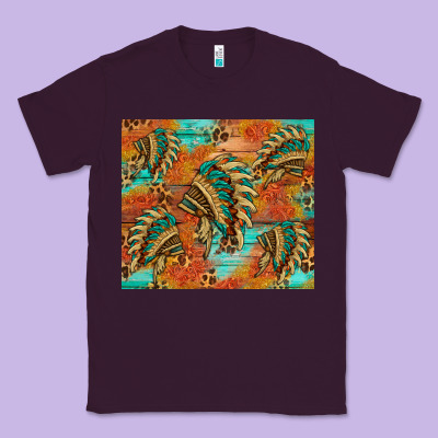 Indian Headdress Pattern Tumbler Classic Tee Designed By Hra Design Shop
