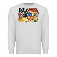Dove Grey belle of the boil crab oil Premium Sweatshirt - MaliasSmallBusiness