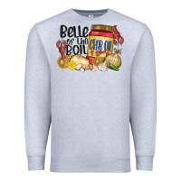 Heather Grey belle of the boil crab oil Premium Sweatshirt - MaliasSmallBusiness