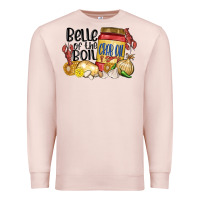 Pale Pink belle of the boil crab oil Premium Sweatshirt - MaliasSmallBusiness