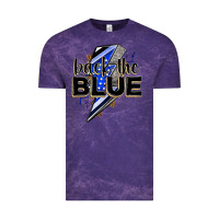 Cloud Purple back the blue with lightning bolt Vintage Tee - Zillion Design Studio
