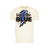 Back The Blue With Lightning Bolt Vintage Tee | Teevron
