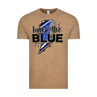 Vintage Coffee back the blue with lightning bolt Vintage Tee - Zillion Design Studio