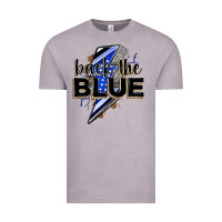 Vintage Zinc back the blue with lightning bolt Vintage Tee - Zillion Design Studio