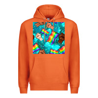 Carrot Pride lgbtq hands with flag seamless pattern Premium Hoodie - BundleAndBundleShop