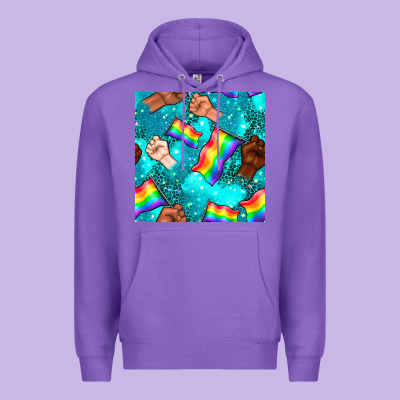 Pride Lgbtq Hands With Flag Seamless Pattern Premium Hoodie Designed By Bundleandbundleshop
