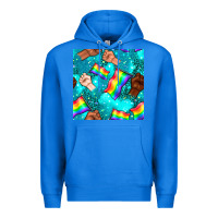 True Royal Pride lgbtq hands with flag seamless pattern Premium Hoodie - BundleAndBundleShop