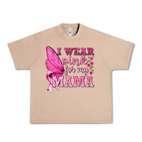 Burro I Wear Pink For My Mama with Butterfly Urban Heavy Tee - texasbilliewilder