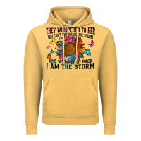 Vintage Mustard they whispered to her you can't withstand the stor Vintage Hoodie - Zillion Design Studio