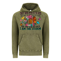 Vintage Olive they whispered to her you can't withstand the stor Vintage Hoodie - Zillion Design Studio