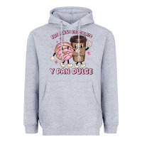 Heather Grey but first chocolate y pan dulce Heavyweight Hoodie - MaliasSmallBusiness