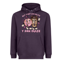 Plum but first chocolate y pan dulce Heavyweight Hoodie - MaliasSmallBusiness