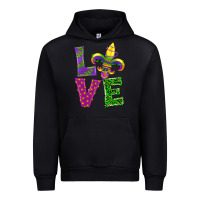 Black mardi gras love Urban Hoodie - RanaPortraitStore