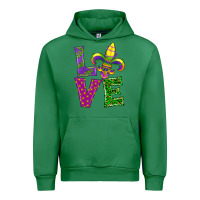 Emerald mardi gras love Urban Hoodie - RanaPortraitStore