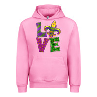 Fuchsia Pink mardi gras love Urban Hoodie - RanaPortraitStore