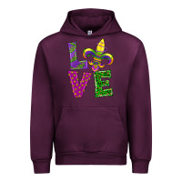Mauve Wine mardi gras love Urban Hoodie - RanaPortraitStore