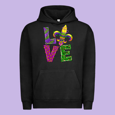 Mardi Gras Love Urban Hoodie Designed By Ranaportraitstore