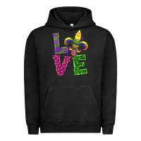 Pigment Black mardi gras love Urban Hoodie - RanaPortraitStore
