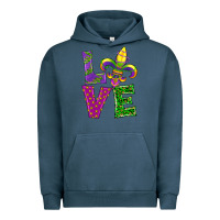 Pigment Midnight Navy mardi gras love Urban Hoodie - RanaPortraitStore