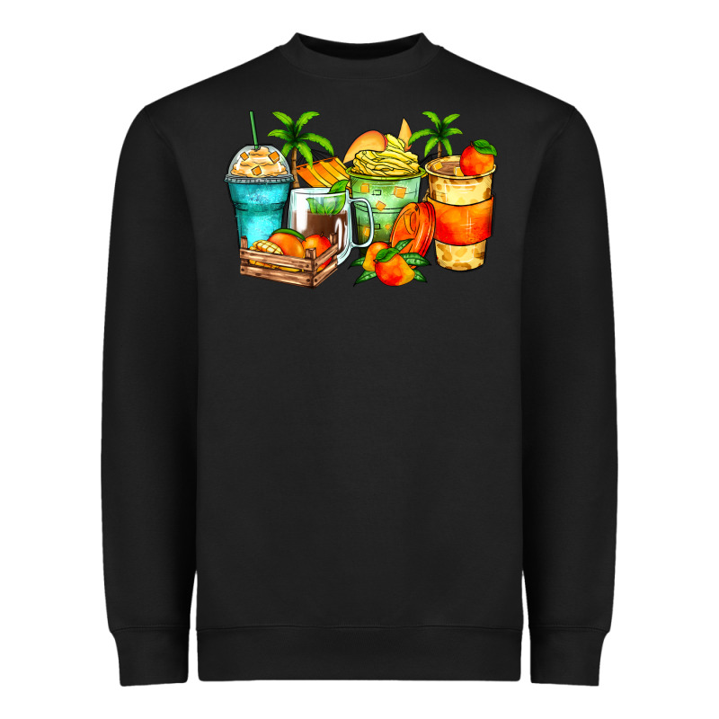Mango Farm Fresh Coffee Cups Heavyweight Sweatshirt by Zillion Design Studio | Teevron