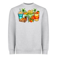 Heather Grey mango farm fresh coffee cups Heavyweight Sweatshirt - Zillion Design Studio