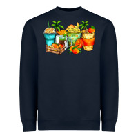 Navy mango farm fresh coffee cups Heavyweight Sweatshirt - Zillion Design Studio