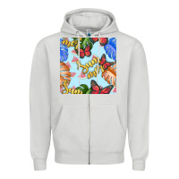 Dove Grey summer and leaf seamless pattern Zipper Hoodie - BundleAndBundleShop