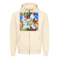 Sandshell summer and leaf seamless pattern Zipper Hoodie - BundleAndBundleShop