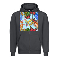 Smoke summer and leaf seamless pattern Zipper Hoodie - BundleAndBundleShop