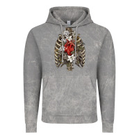 Cloud Rock Skeleton Rib Cage Heart Vintage Hoodie - RanaPortraitStore