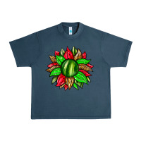 Midnight Navy watermelon sunflower Urban Heavy Tee - Zillion Design Studio