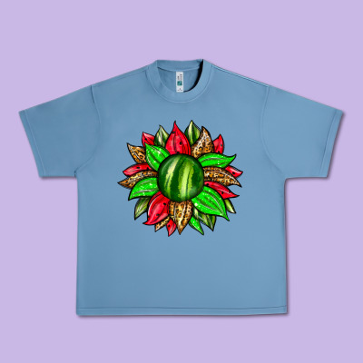 Watermelon Sunflower Urban Heavy Tee Designed By Zillion Design Studio