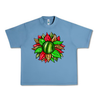 Pebble Blue watermelon sunflower Urban Heavy Tee - Zillion Design Studio