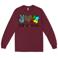 Burgundy accept love understand Long Sleeve Tee - CowhideDigitalArt