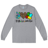 Heather Grey accept love understand Long Sleeve Tee - CowhideDigitalArt