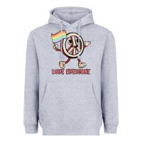 Heather Grey love everyone Heavyweight Hoodie - MaliasSmallBusiness