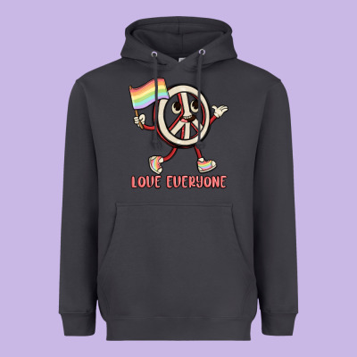 Love Everyone Heavyweight Hoodie Designed By Maliassmallbusiness