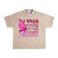 French Oak I Wear Pink For My Mini with Butterfly Urban Heavy Tee - texasbilliewilder