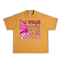 Peanut Butter I Wear Pink For My Mini with Butterfly Urban Heavy Tee - texasbilliewilder