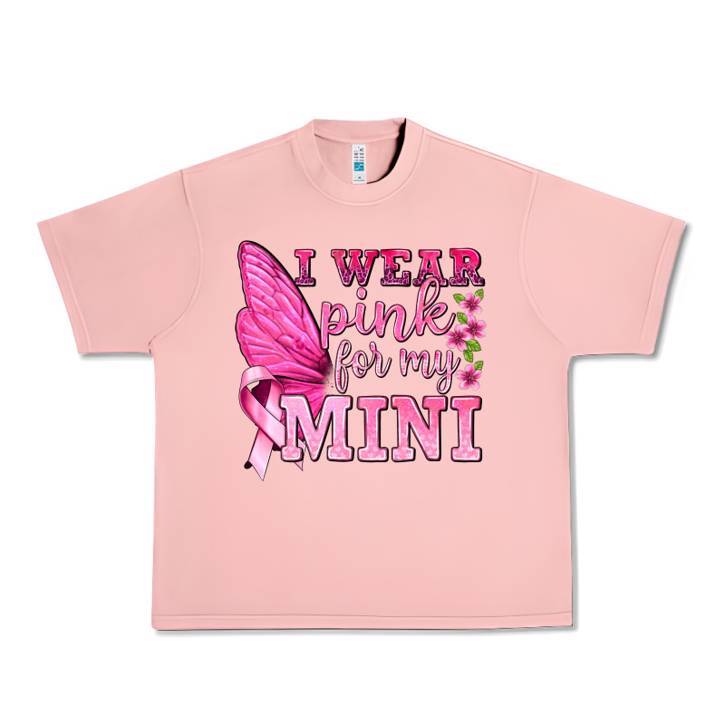I Wear Pink For My Mini With Butterfly Urban Heavy Tee by texasbilliewilder | Teevron
